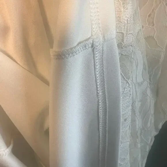 Tommy Hilfiger Sleeveless White Floral Lace A-Line Dress, Size 6 - Picture 11 of 13